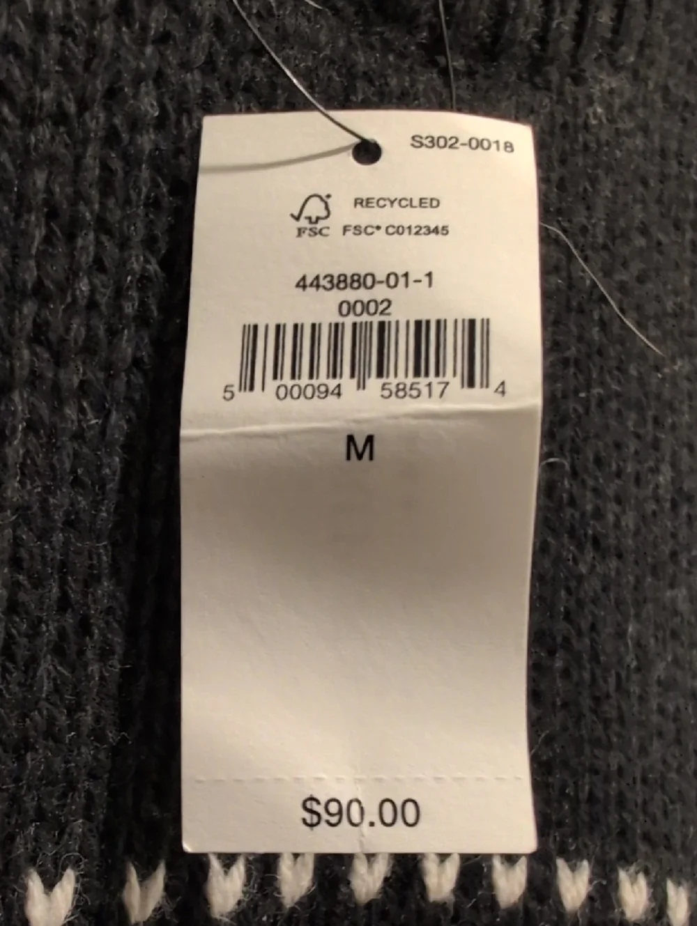 Banana Republic Black and Gray Fair Isle Crewneck Sweater - Picture 6 of 6
